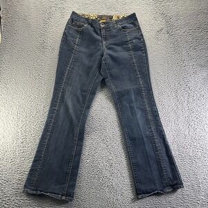 Boom Boom Jeans Womens 10 Blue Cotton Denim Bootcut Western Cowgirl Stretch